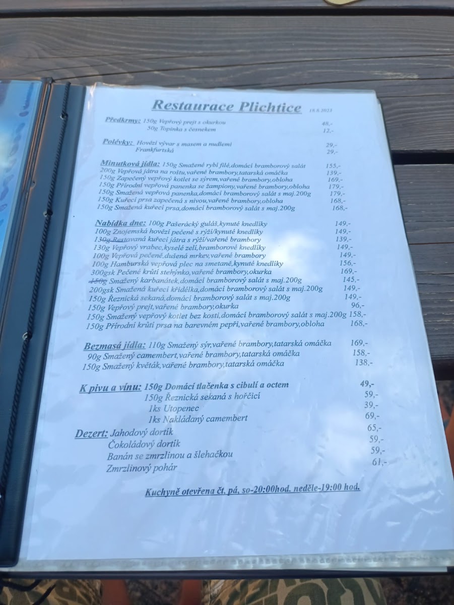 Menu Restaurace Plichtice-5