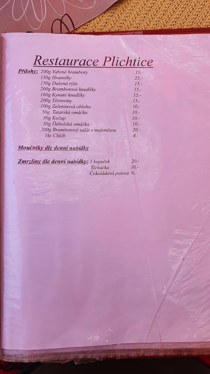 Menu Restaurace Plichtice-6