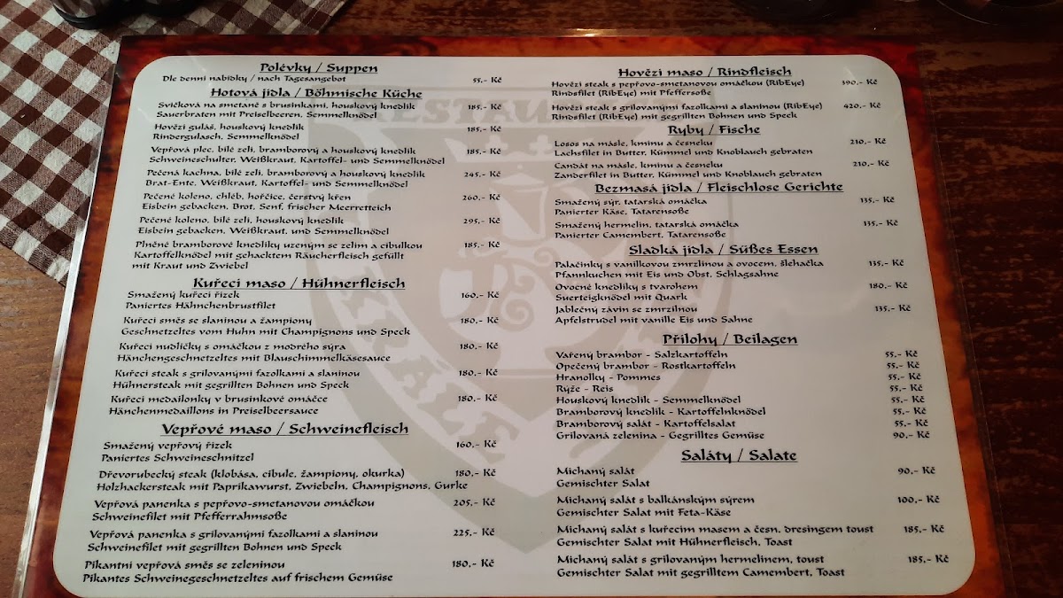 Menu Restaurace U Krále Jiřího-5