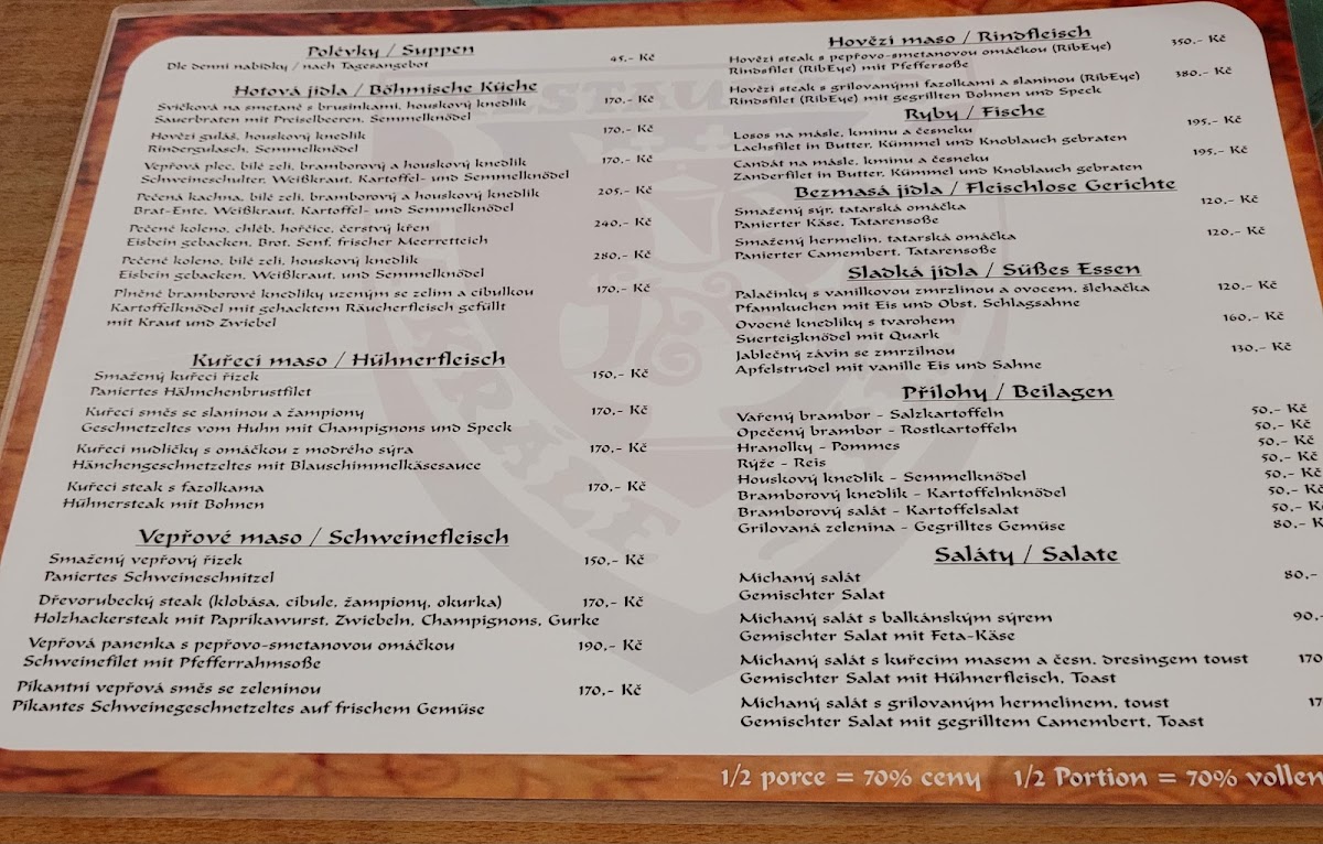 Menu Restaurace U Krále Jiřího-6