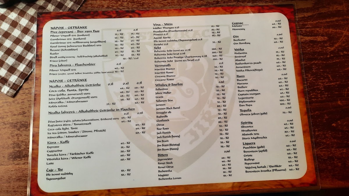 Menu Restaurace U Krále Jiřího-8