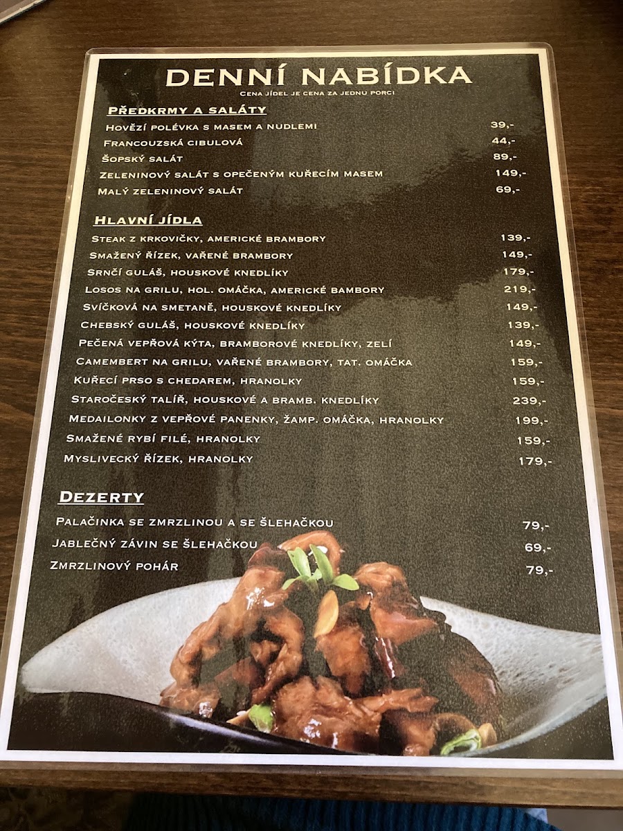 Menu Restaurace U Krále Jiřího-9
