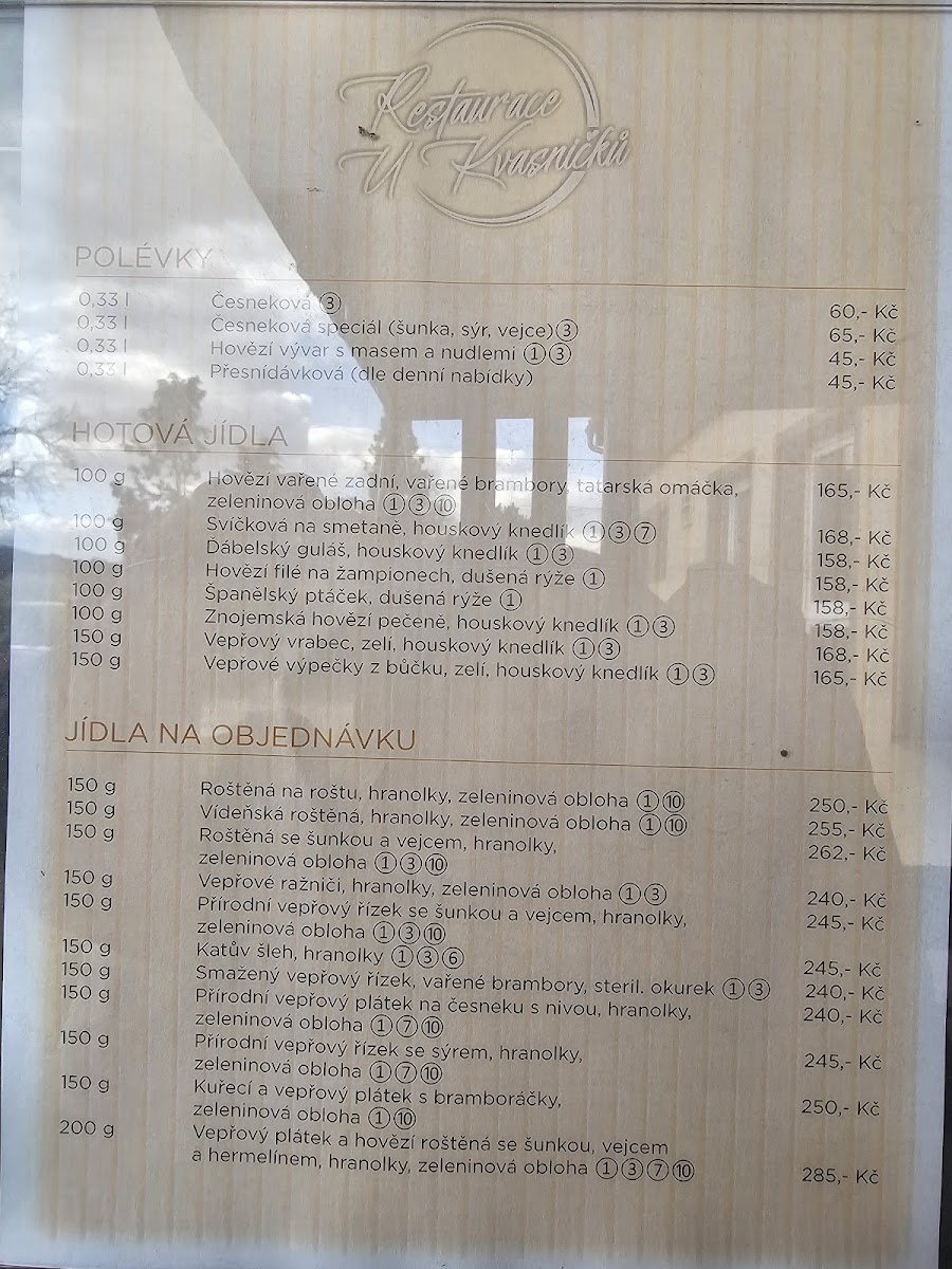 Menu Restaurace U Kvasnicku-1