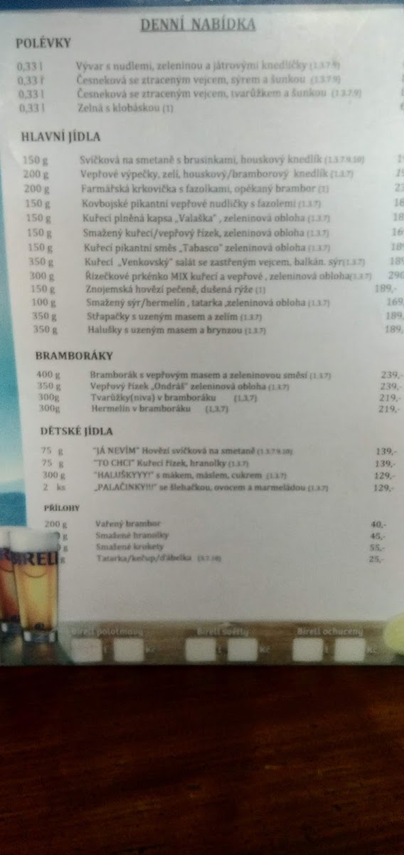 Menu Restaurace U Pařezu-10