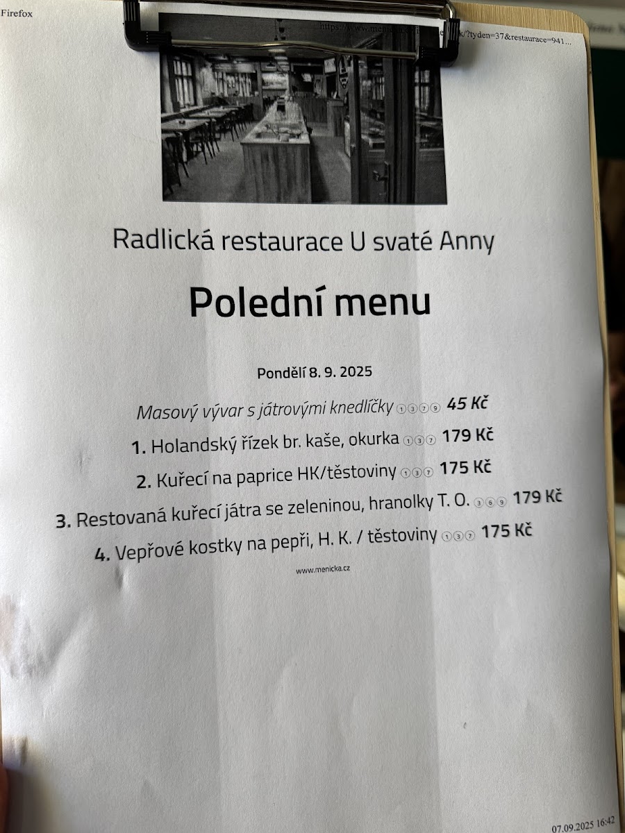 Menu Restaurace U Svate Anny-1