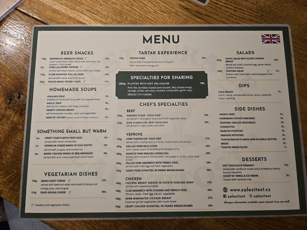 Menu Restaurace Záležitost-1