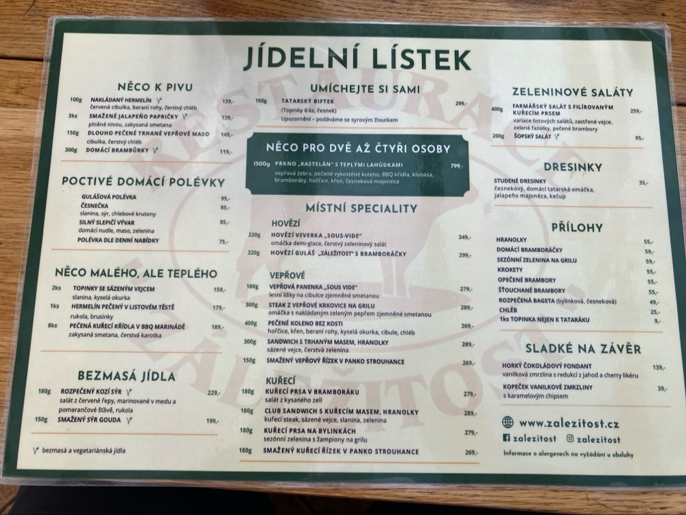 Menu Restaurace Záležitost-2