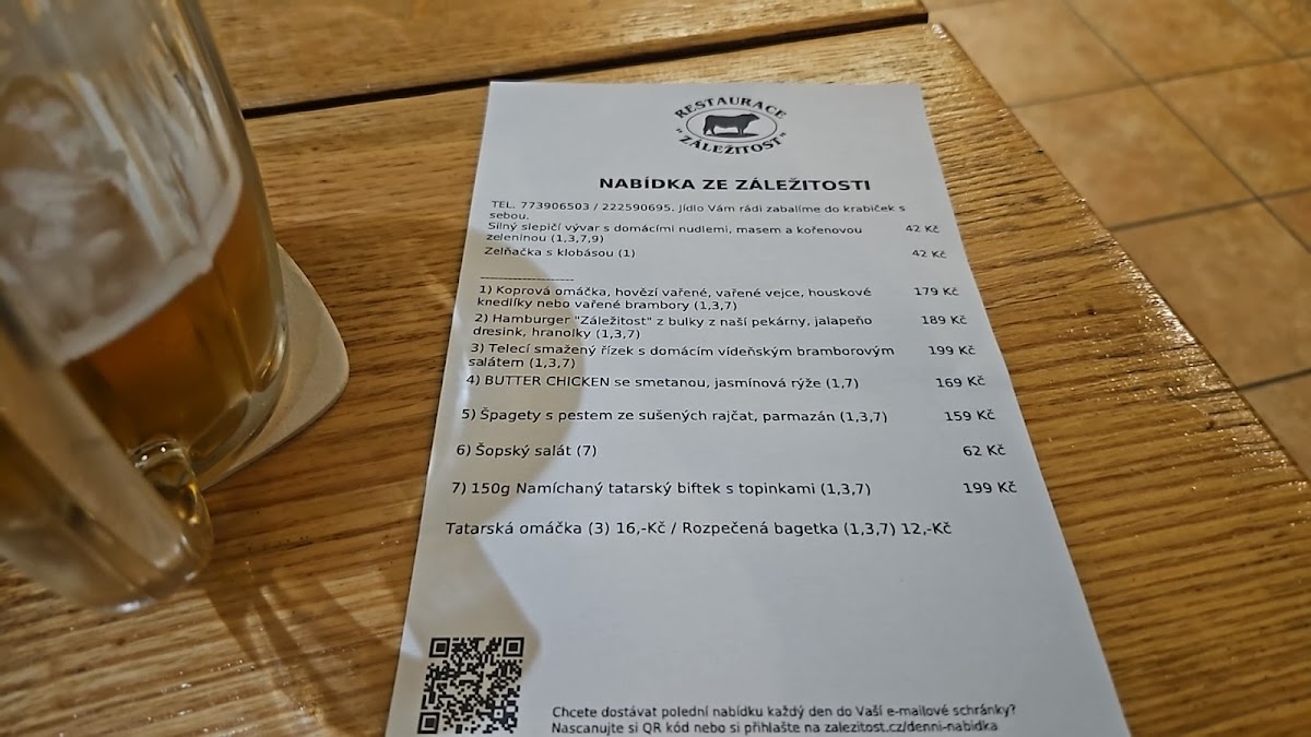 Menu Restaurace Záležitost-8