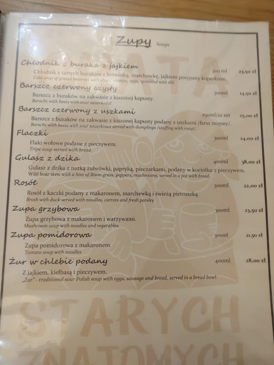 Menu Restauracja Chata Starych Znajomych-6