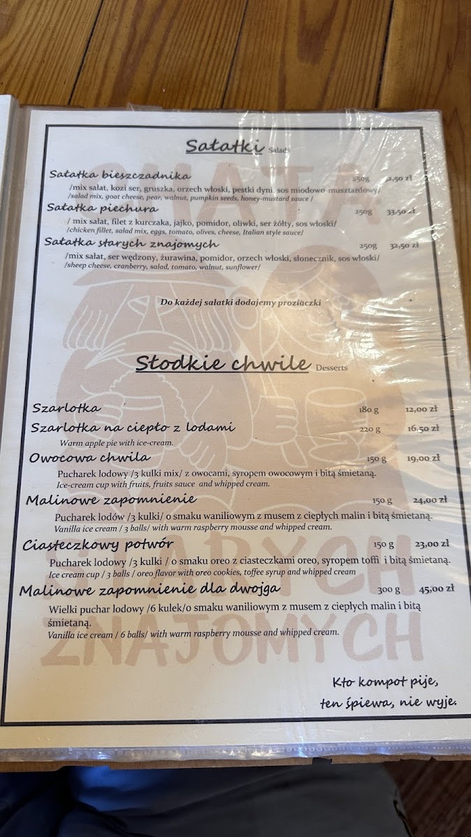 Menu Restauracja Chata Starych Znajomych-9