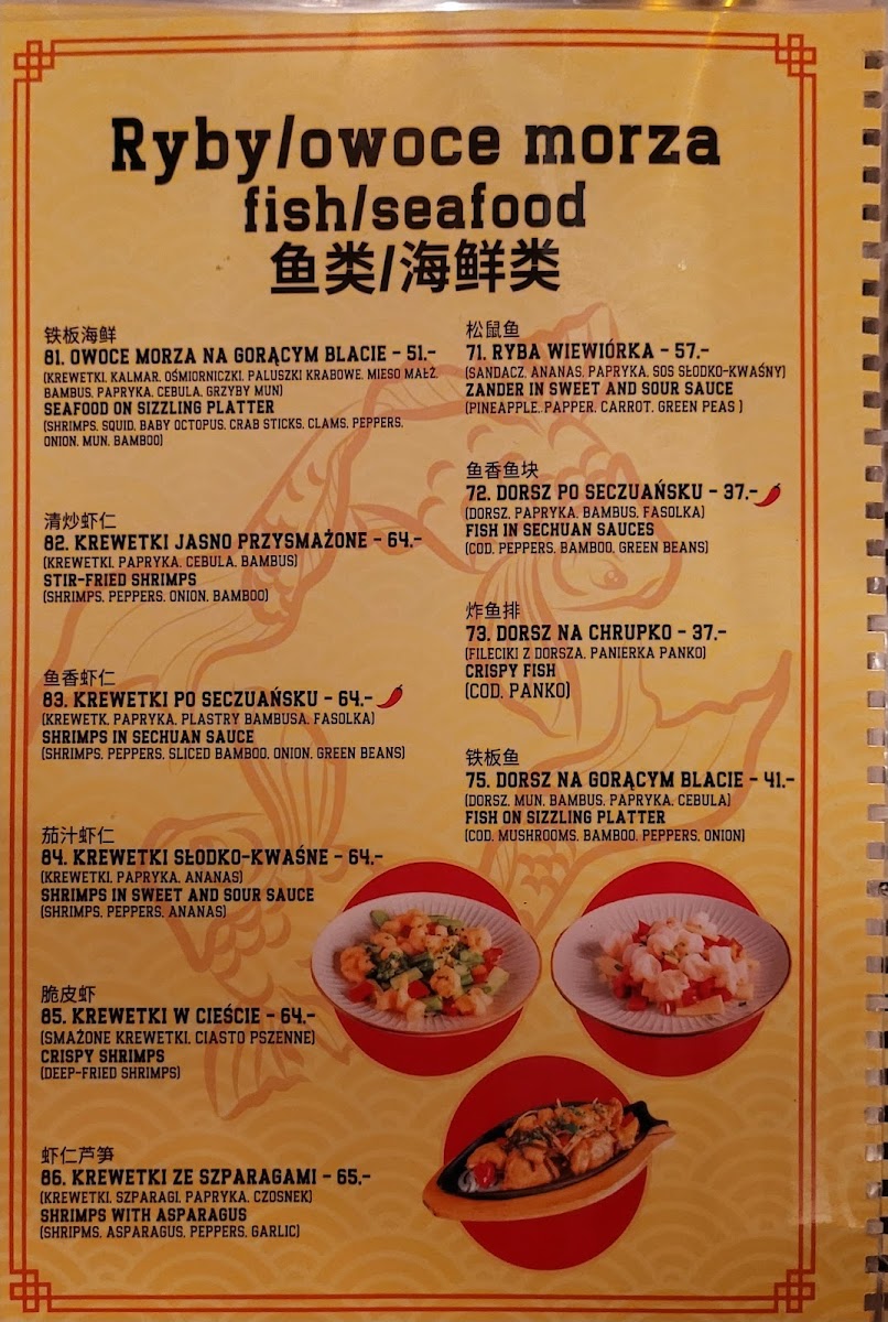 Menu Restauracja Chińska Liu-1