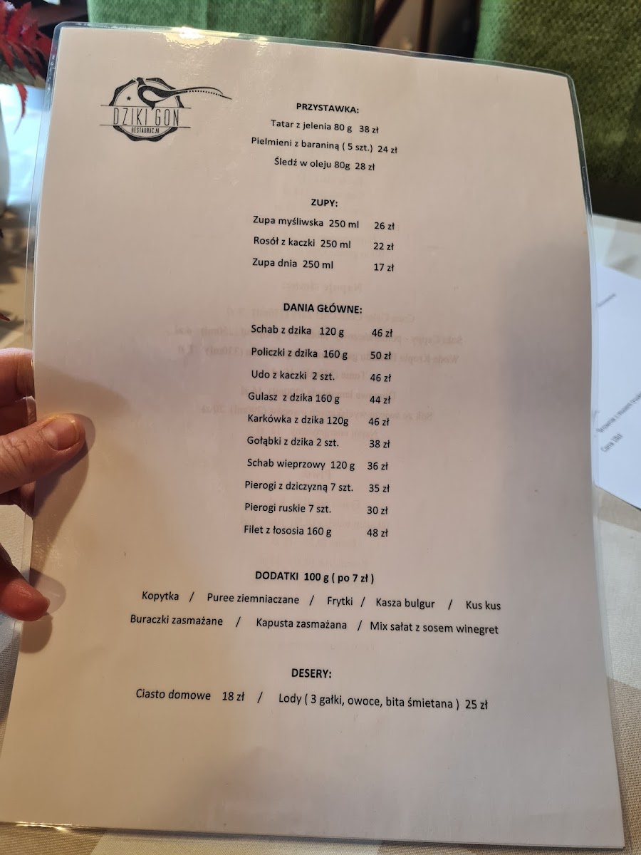 Menu Restauracja Dziki Gon-10