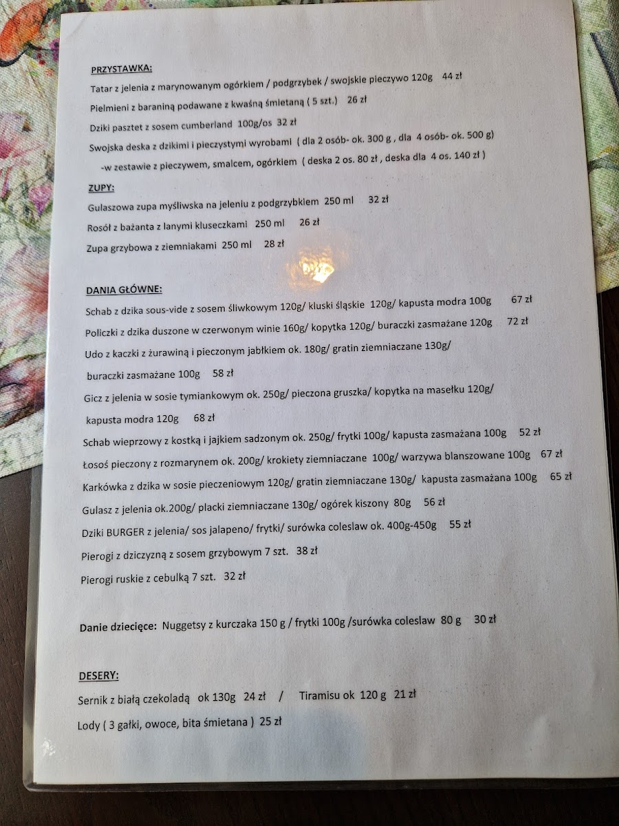Menu Restauracja Dziki Gon-2