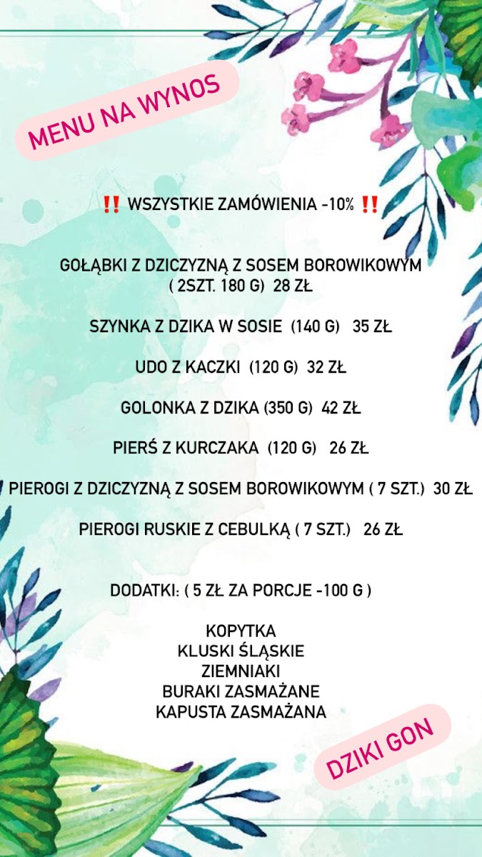 Menu Restauracja Dziki Gon-5
