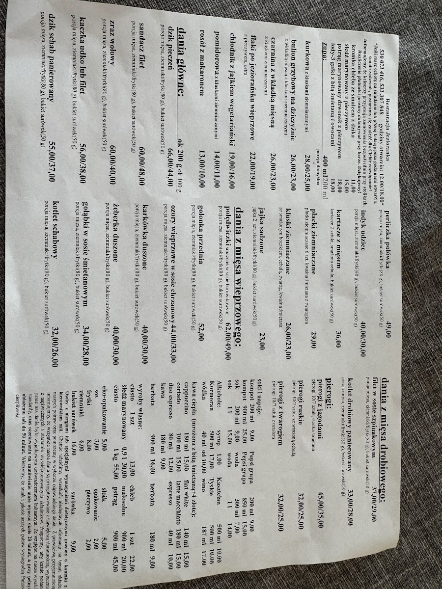 Menu Restauracja Jezioranka-10