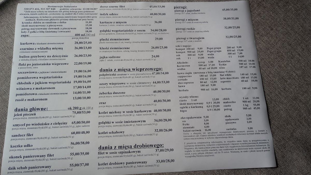 Menu Restauracja Jezioranka-3