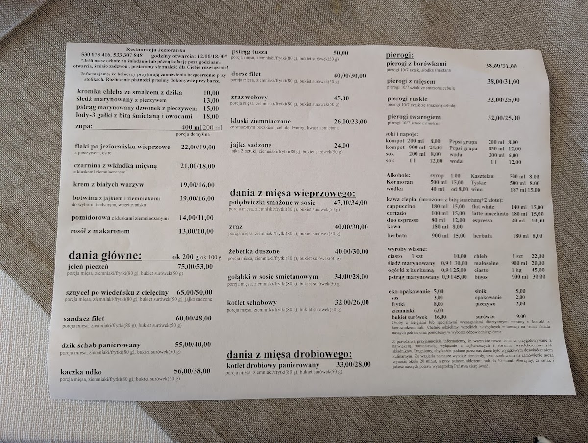 Menu Restauracja Jezioranka-4