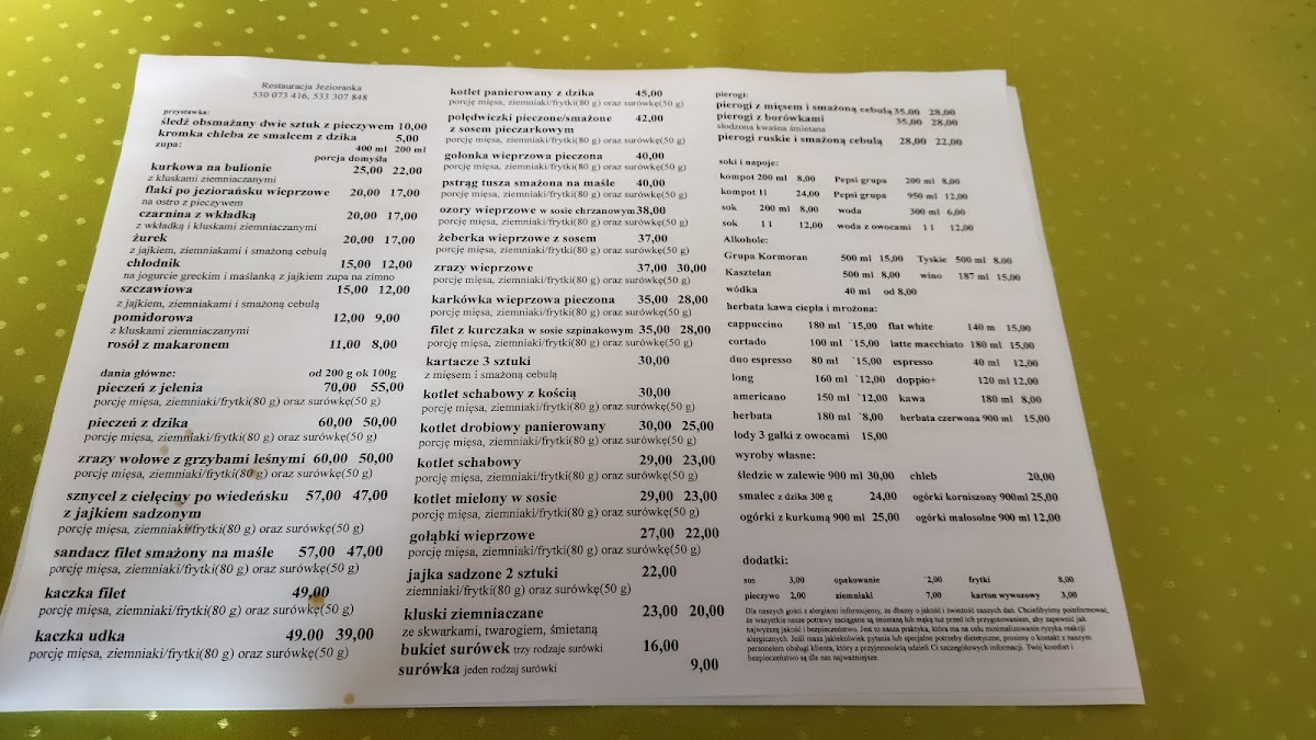 Menu Restauracja Jezioranka-7