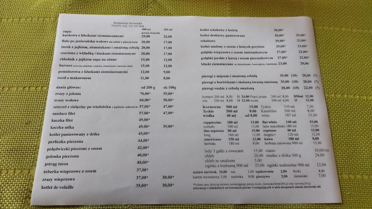 Menu Restauracja Jezioranka-8