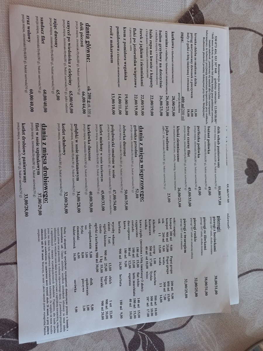 Menu Restauracja Jezioranka-9
