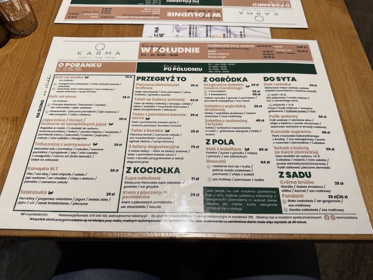 Menu Restauracja Karma Bielany-2