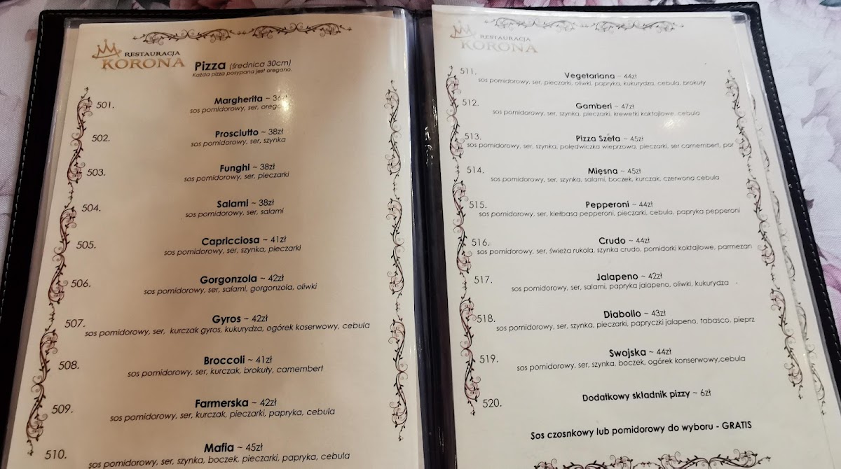 Menu Restauracja Korona-8