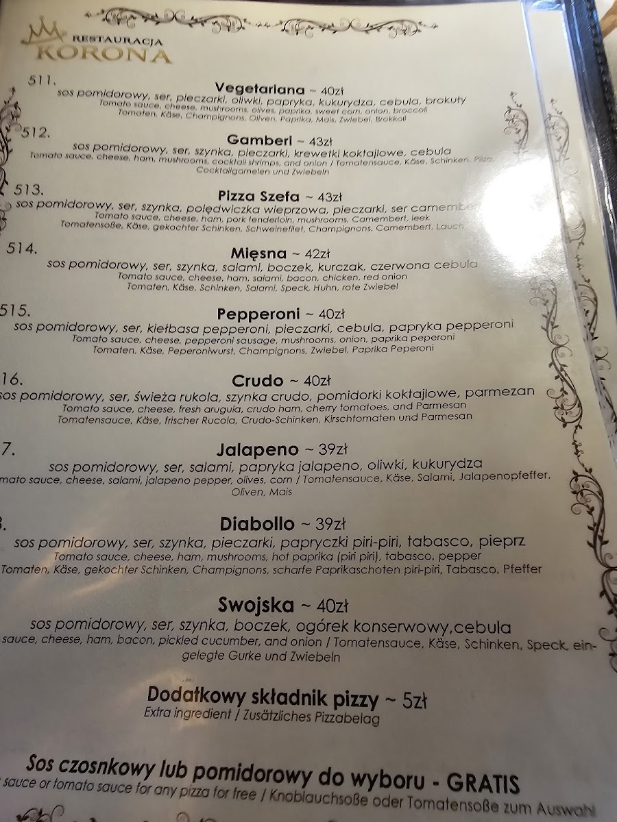 Menu Restauracja Korona-9
