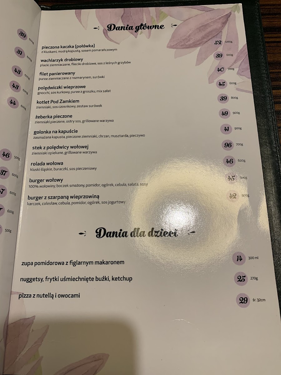 Menu Restauracja Pod Zamkiem-5