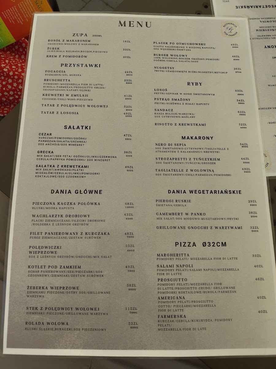 Menu Restauracja Pod Zamkiem-6