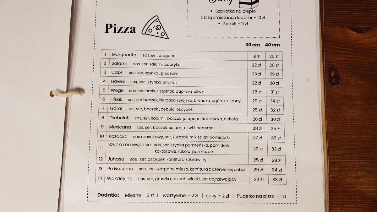 Menu Restauracja Przystań Flisak Szczawnica-7