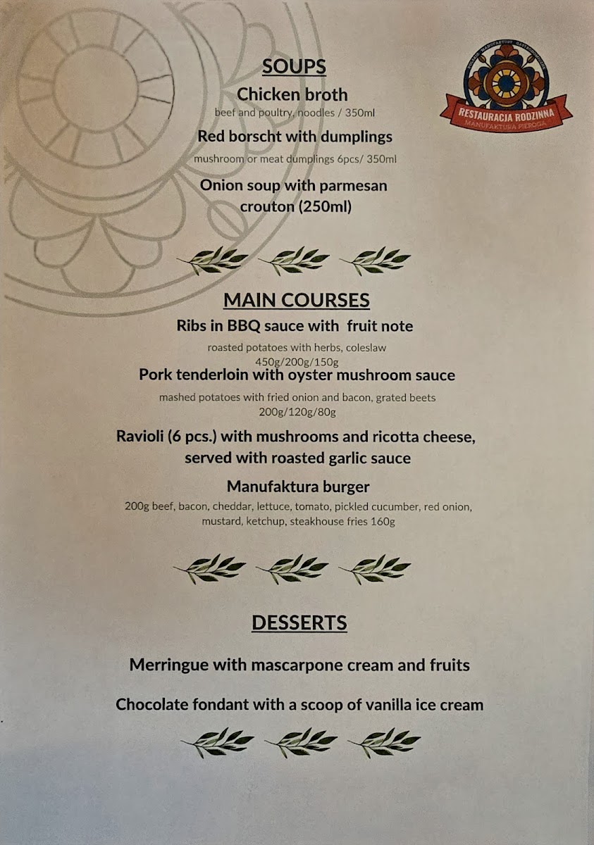 Menu Restauracja Rodzinna Mateczny-8