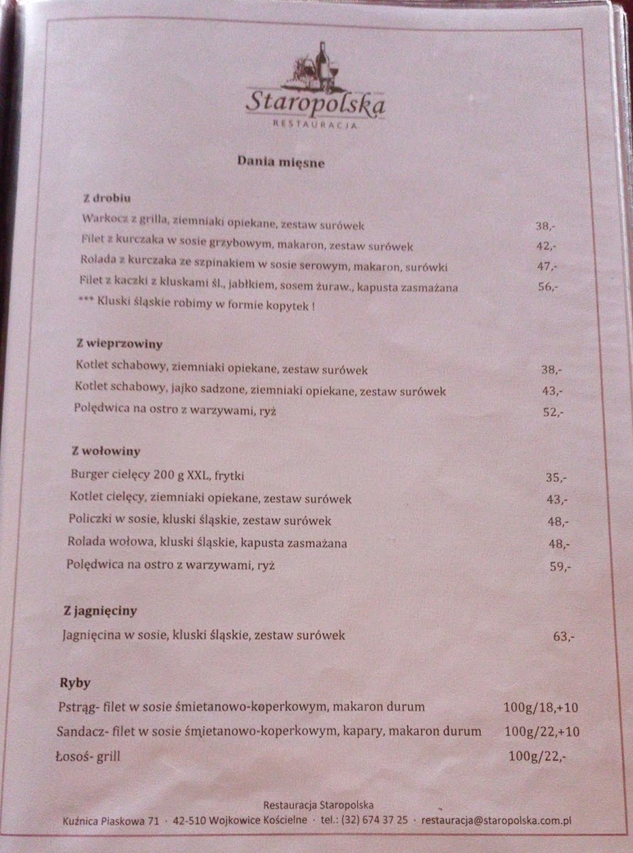 Menu Restauracja Staropolska-1