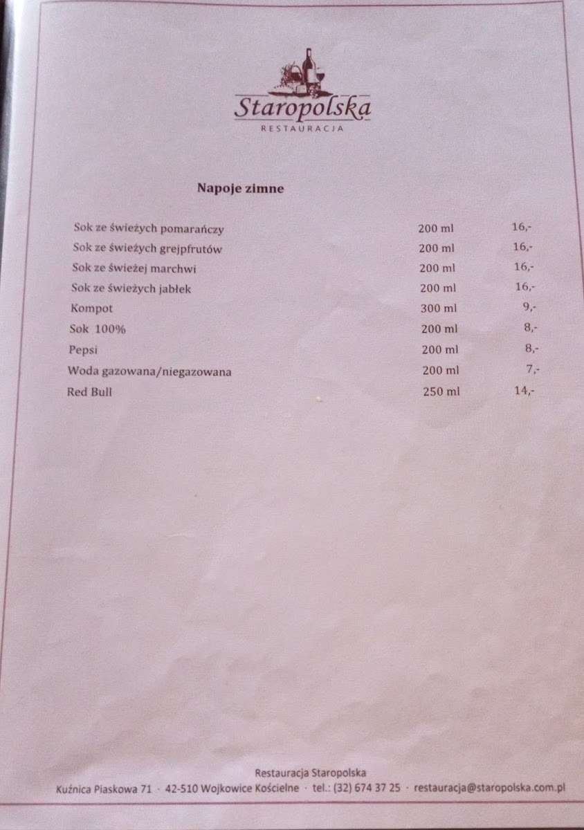 Menu Restauracja Staropolska-3