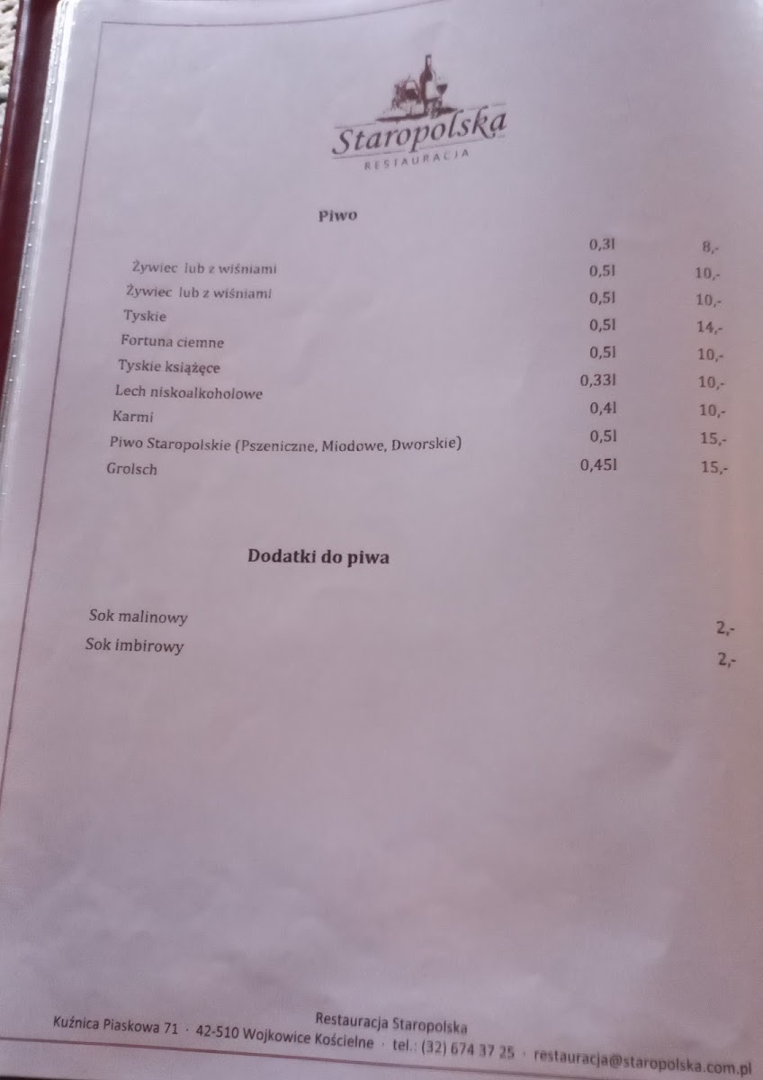Menu Restauracja Staropolska-9