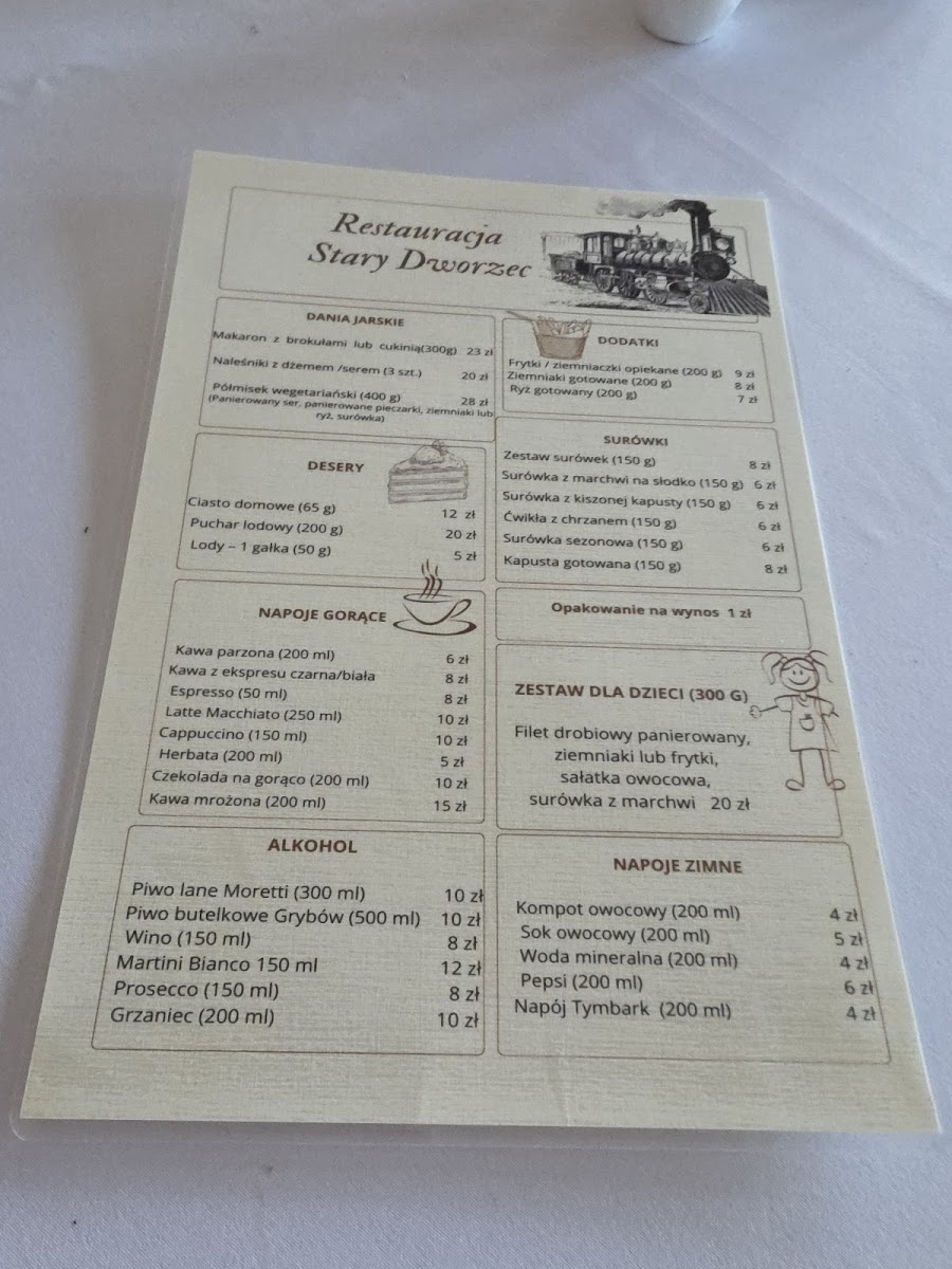Menu Restauracja 'stary Dworzec'-1