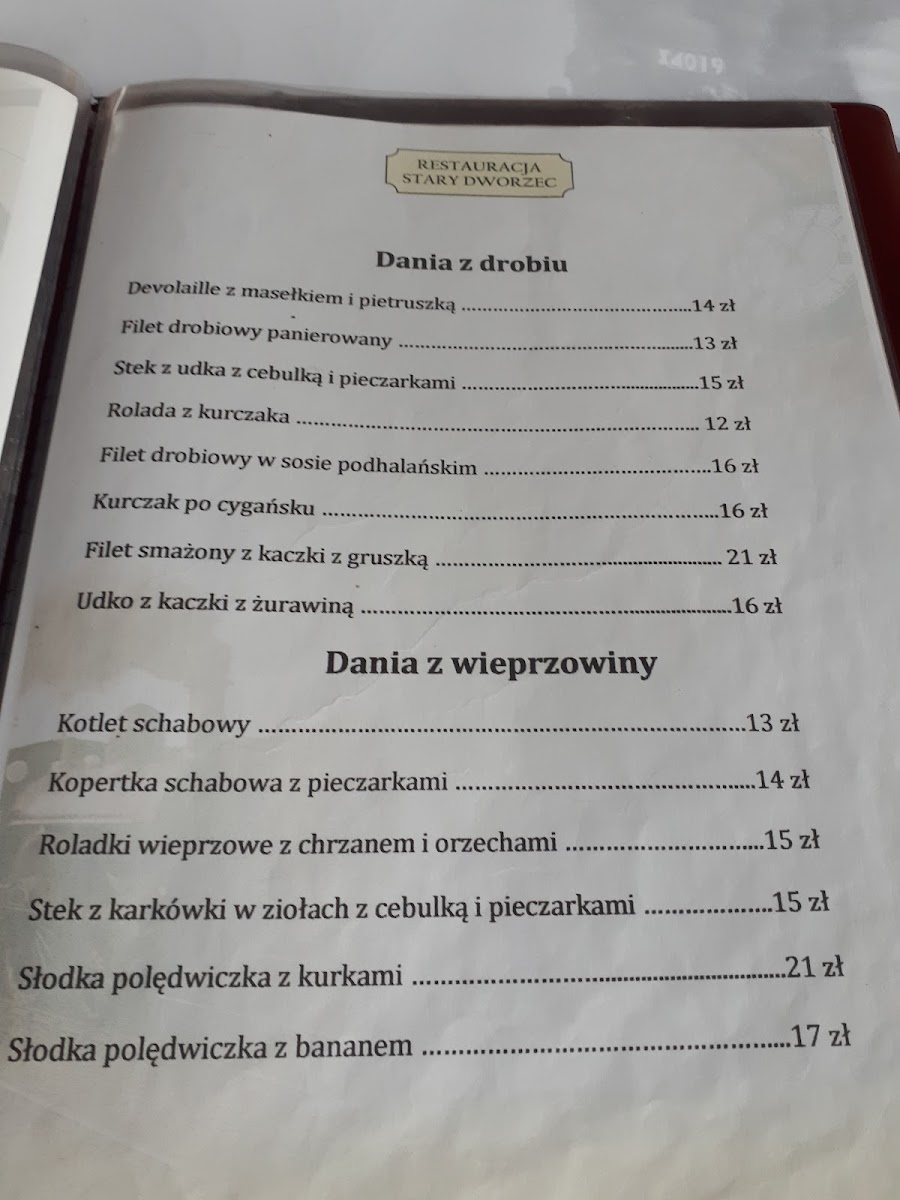 Menu Restauracja 'stary Dworzec'-5