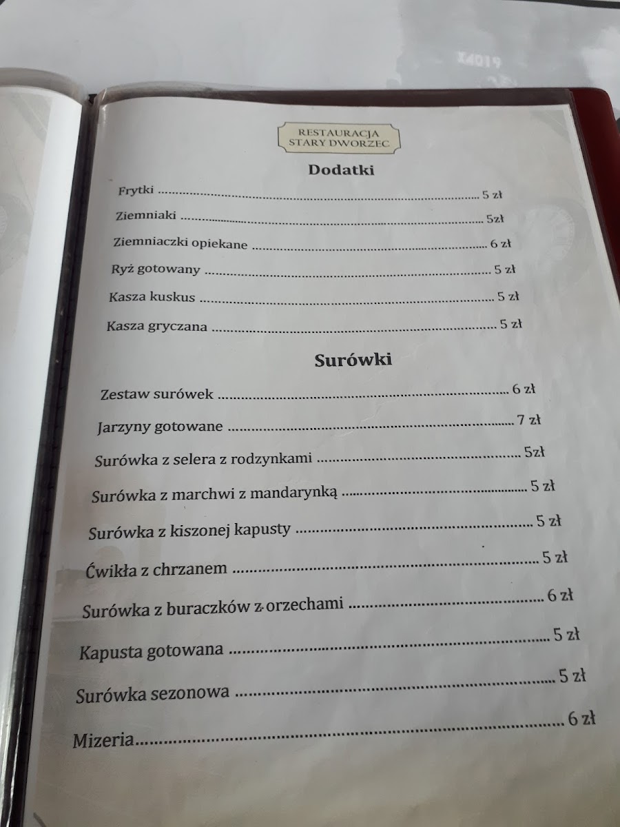 Menu Restauracja 'stary Dworzec'-9