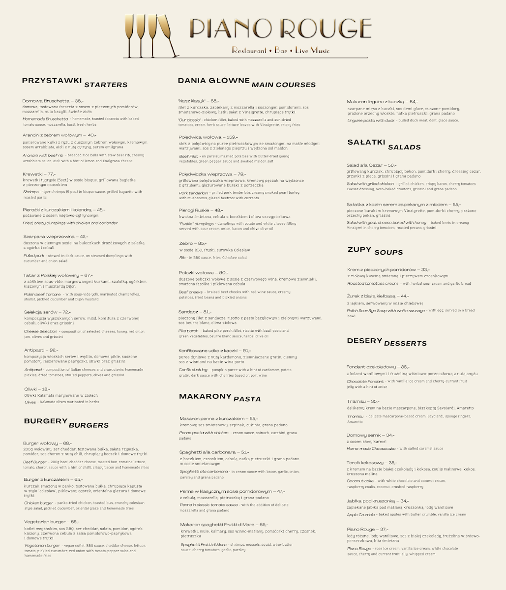 Menu Restauracja The Piano Rouge-5