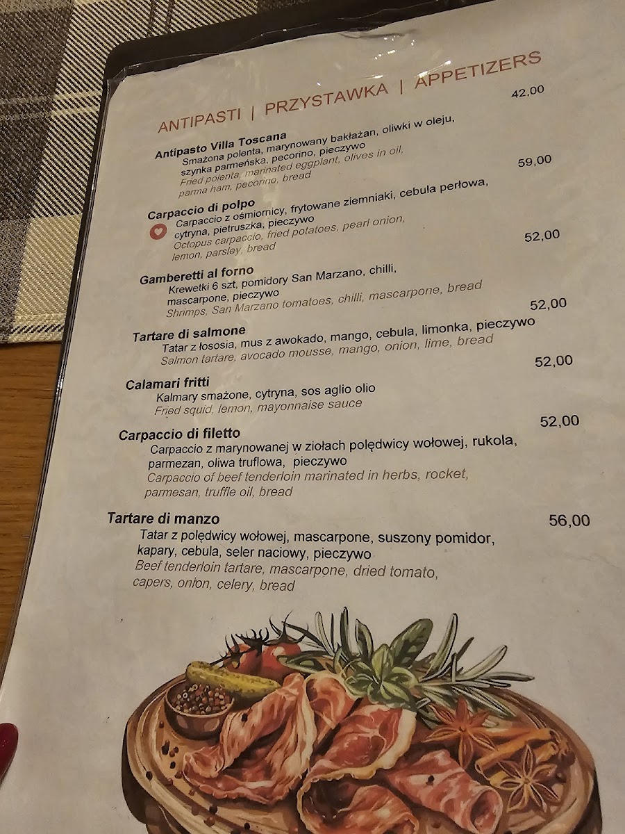 Menu Restauracja Villa Toscana-1