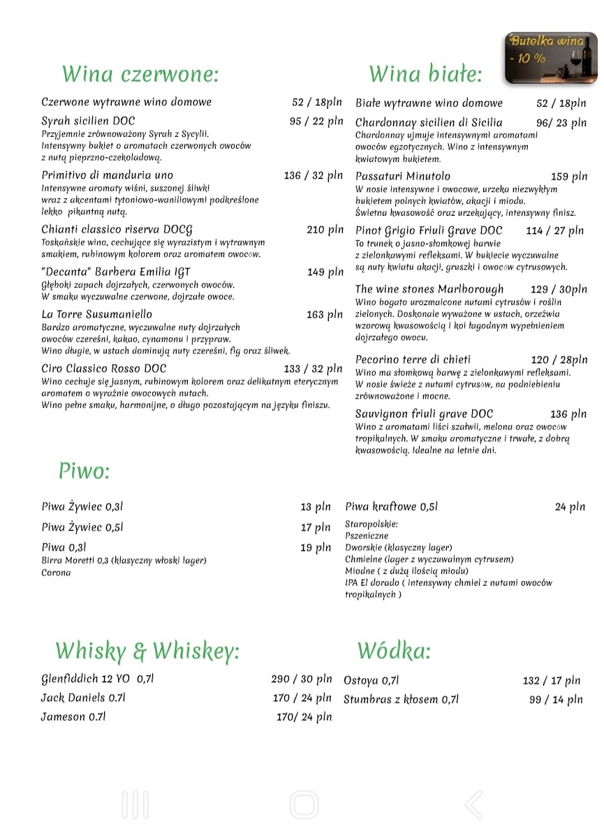 Menu Restauracja Włoska - Strada Italiana-2