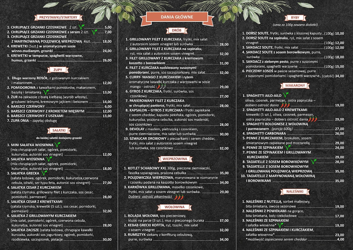 Menu Restauracja Zacisze - Bulowice-2