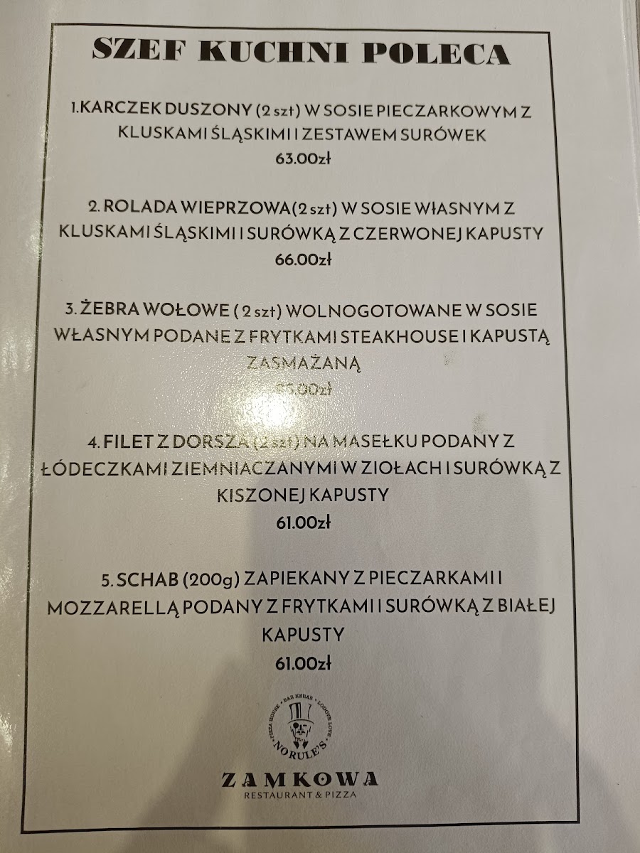 Menu Restauracja Zamkowa-1