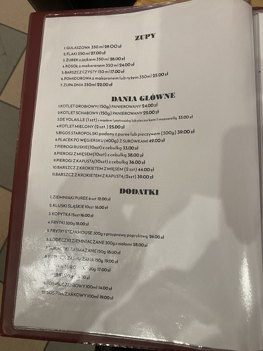 Menu Restauracja Zamkowa-7