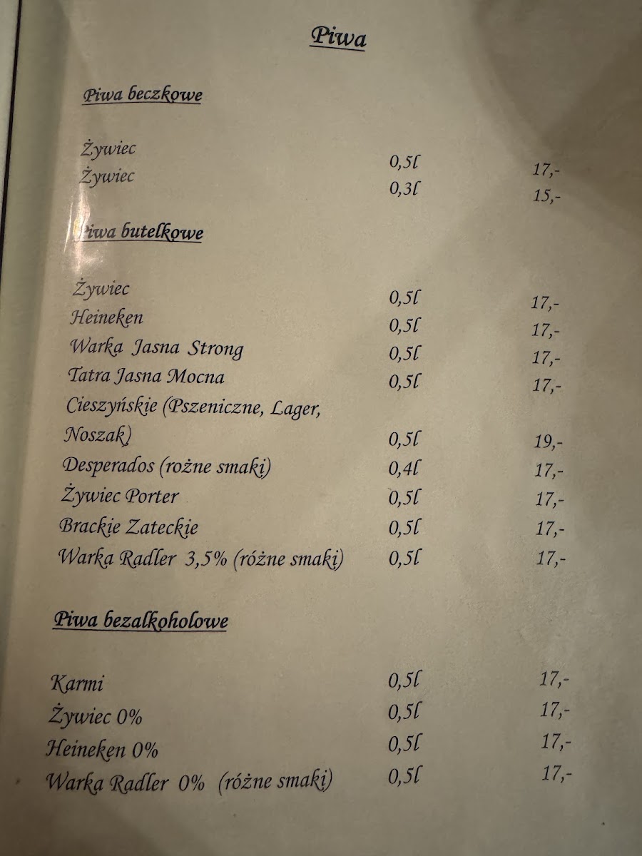 Menu Restauracja Zbójnicka Chata 790 M N.p.m. Na Równicy-6