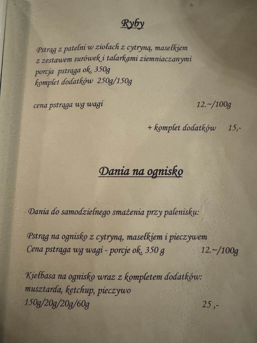 Menu Restauracja Zbójnicka Chata 790 M N.p.m. Na Równicy-7