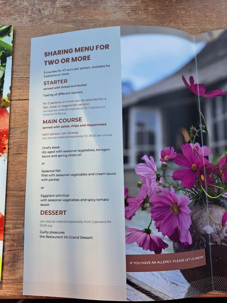 Menu Restaurant 141-7