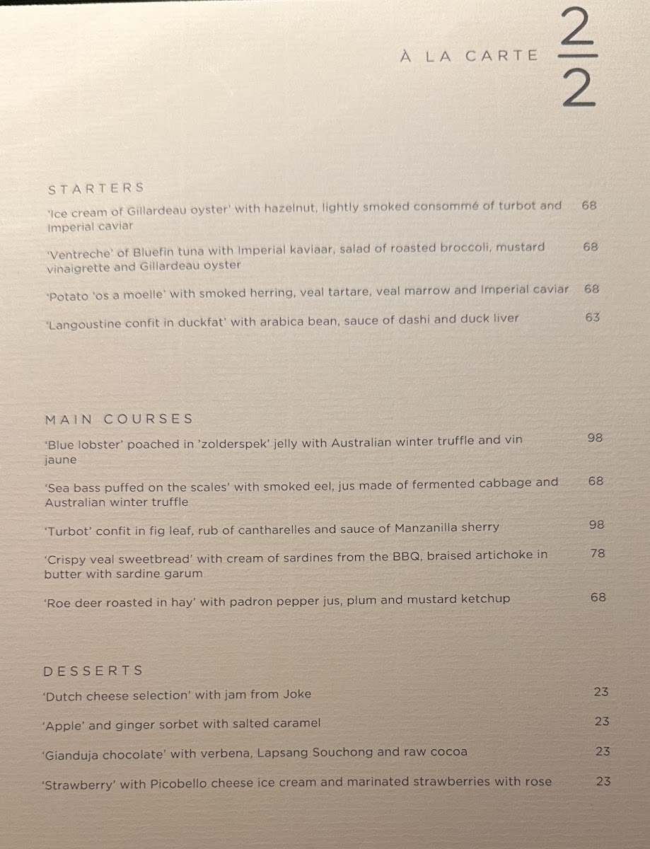 Menu Restaurant 212-4