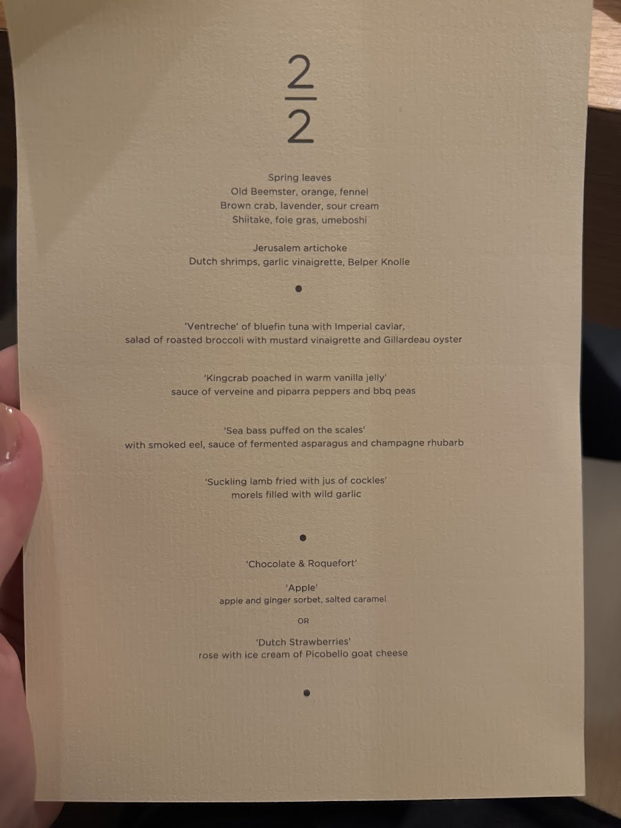 Menu Restaurant 212-5