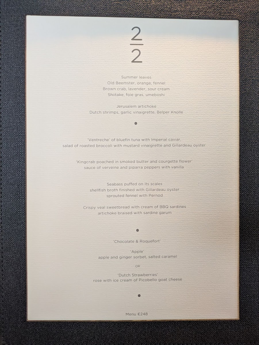 Menu Restaurant 212-6