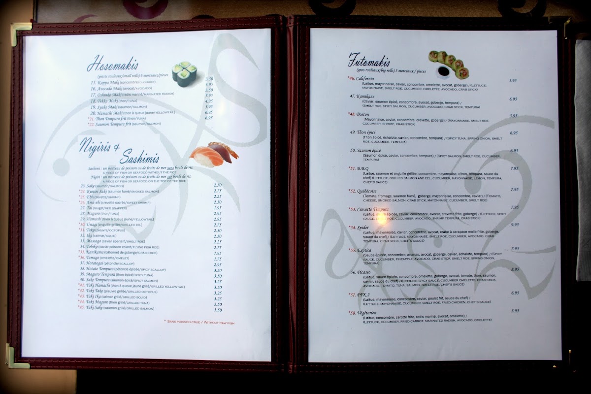 Menu Restaurant 2K Fusion-1